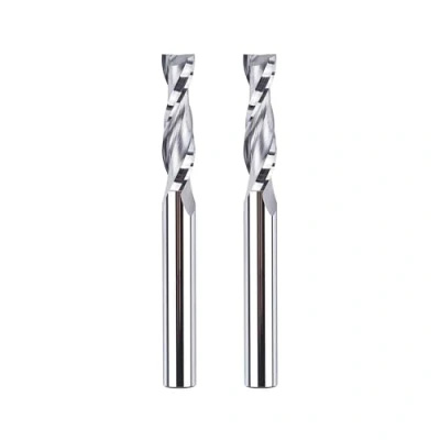 Image de SpeTool Lot de 2 Fraises Hélicoïdales 6 mm Tige Upcut 24 Longueur coupe Routeur Embouts pour défonceuse flûtes Fraise CNC à Rainurer Bois