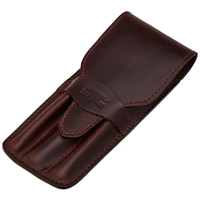Image de MIKA Idena 28057202 Trousse en Cuir véritable pour 3 stylos et de Toutes Sortes, Marron 17 x 7 2 cm