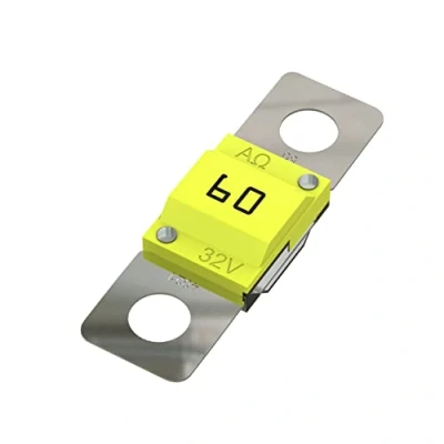 Image de AUPROTEC Fusible Midi à Courant élévé/Verrouillage vis 40 100A, Choix : 60A ampères, Jaune, 5 pièces