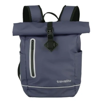 Image de travelite Sac à Dos de Vélo En Matière Imperméable, Série Bagages Basics Housse Enrouler : Jour Pratique avec Réflecteurs, 48 Cm, 19 Litres