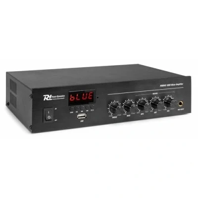 Image de Power Dynamics PDM45 Amplificateur 100V 45W RMS, Bluetooth, Idéal pour Les Petites Boutiques et Restaurants, Lecteur MP3, USB, AUX, Télécommande sans Fil