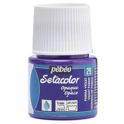 Image de Pébéo Setacolor Peinture pour Textiles et Tissus Sombres Opaque 1 Flacon Violet Parme 45 ML