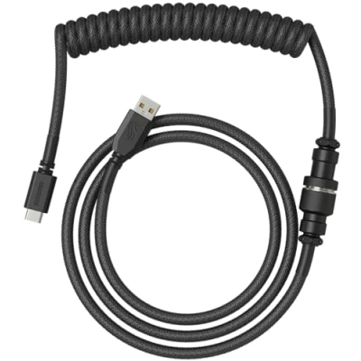 Image de Glorious Gaming Câble de clavier spiralé Premium Prise plaquée or USB A (PC) à C (clavier), anti emmêlement, manchon double
