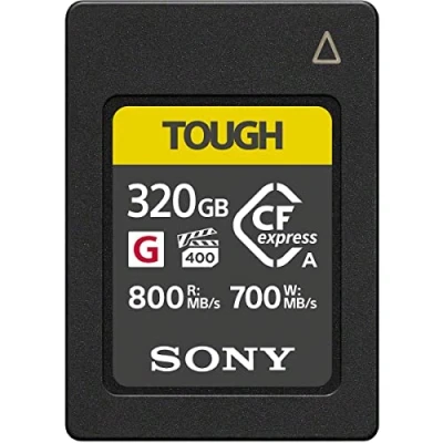 Image de Sony VPG400 Tough CFexpress Carte mémoire Flash Haute Vitesse Classe G, 320 Go Type A (800 Mo/s en Lecture et 700 écriture) CEA G320T