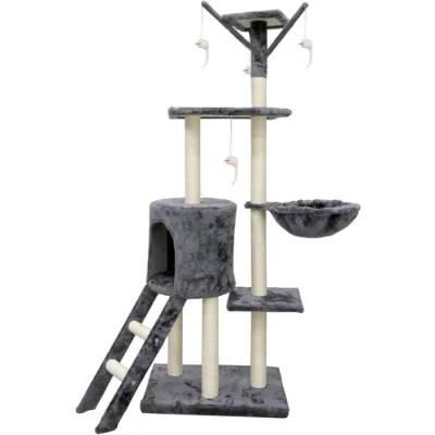 Image de BigBuy Pets Grattoir pour Chat Jipsy 79 x 34 138 cm Gris Sisal Ø 7