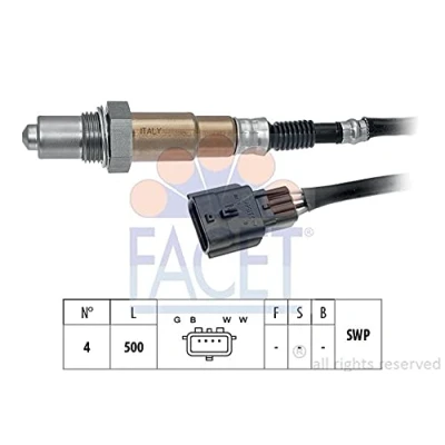 Image de FACET 10.8094 Sonde lambda Made in Italy OE Equivalent chauffé, planaire, Filetage prégraissé 4 RENAULT: Clio 4, MEGANE 3 Coupe, SCENIC