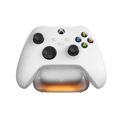 Image de 8BitDo Station de Charge pour manettes sans Fil Xbox, Xbox avec magnétique sécurisée Manette Series X, S et One sous Licence Officielle (Blanc)