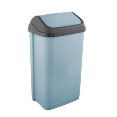 Image de keeeper Poubelle avec couvercle basculant, 50 l, 38,5 x 29 66 cm, Swantje, Bleu (Nordic Blue)