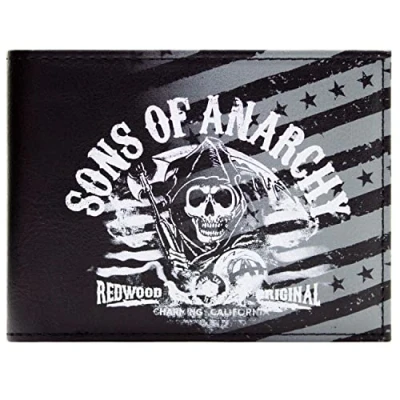 Image de Sons of Anarchy Redwood Original Portefeuille Bi Fold Id &amp; Card Holder, Noir