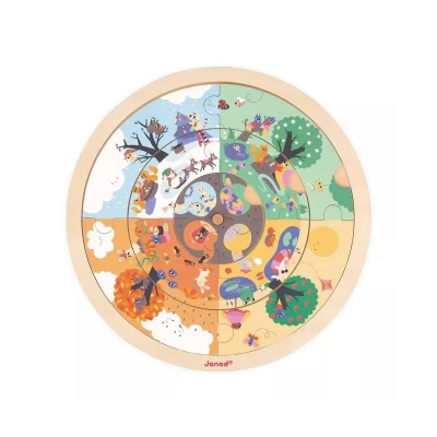 Image de Puzzle Circulaire Réversible d&#039;Observation de Jardin