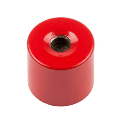 Image de Aimant en Pot Profond Alnico Pour Applications á Haute Température, Ingénierie et Fabrication 17mm dia x 16mm D&#039;Épaisseur C/W M6 Trou Fileté Put 2,5kg Pack de 4