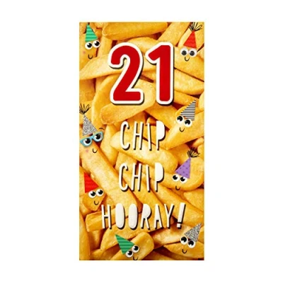 Image de Hallmark The Studio Carte d&#039;anniversaire 21 ans Motif chiffres dorés en relief