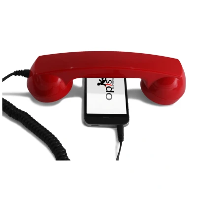 Image de Combiné Téléphone Rétro pour Smartphones Android Rouge Neuf