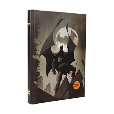 Image de BATMAN Carnet de Notes avec Logo Lumineux relié 120 Pages quadrillées Marque Page.