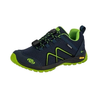 Image de Brütting Guide Chaussures Basses de Trekking et randonnée, Marine Citron, 27 EU