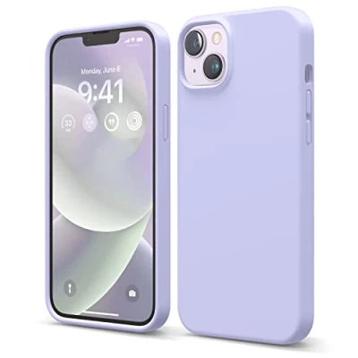 Image de elago Coque Silicone Liquide Compatible avec iPhone 14 Plus Étui (6.7), Premium, Housse Protection Complète Case Antichoc à 4 Structure, Microfibre Douce Empêche Rayures (Mauve)