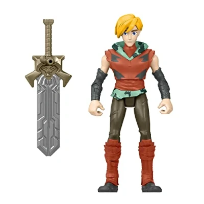 Image de Musclor et Les Maîtres de l&#039;Univers Figurine articulée Prince Adam inspirée la série animée, avec fonction combat, jouet enfant dès 4 ans, HDR50
