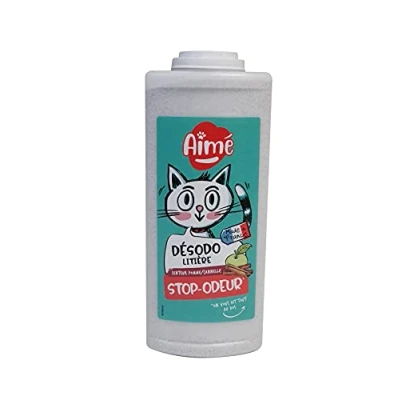 Image de Aimé Désodorisant Litière Chat Anti Odeurs 700ml Granulés Absorbeur d&#039;Odeurs Fabriqués à partir de Tobermorite Senteur Pomme Cannelle
