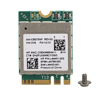 Image de ASHATA Mini Carte WiFi, Module WiFi 2.4/5.0 GHz, Réseau sans Fil Bluetooth 5.0 M.2 NGFF 802.11a/b/g/n/AC RTL8822CE, Prise en Charge de Windows 10/Linux/Android