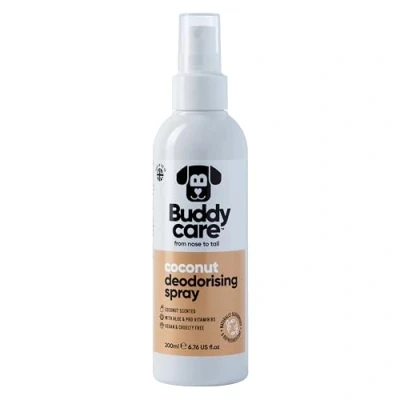 Image de Buddycare Spray Déodorant pour Chiens Rafraîchissant Avec Aloe Vera &amp; Pro Vitamine B5, Noix de Coco, 200 ml (Lot 1)