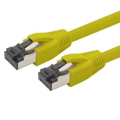 Image de 1aTTack.de Câble réseau Cat 8 Jaune 1,5 m 1 Cat.8 LAN 2000 MHz 40 Gbit s 40GBase T Poe+ patch Ethernet LSZH x
