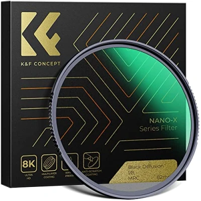 Image de K&amp;F Concept Filtre Black Diffusion 1 8 55mm Haute définition Résistant à l&#039;eau Anti Rayures pour Objectif Appareil Photo Numérique
