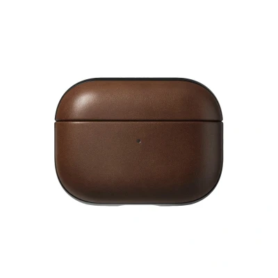 Image de NOMAD Modern Leather Case pour Airpods Pro Étui de protection robuste en polycarbonate et cuir véritable Pare chocs TPE caoutchouté 2 Marron