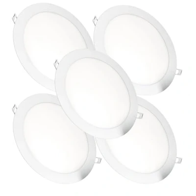 Image de Jandei LED SPOT encastrer rond 18W = 120W 3000K/4200K/6000K blanc Ø224x13 /tr 205mm 220V 1440lum, [Classe énergétique A+] (6000K) lot de 5
