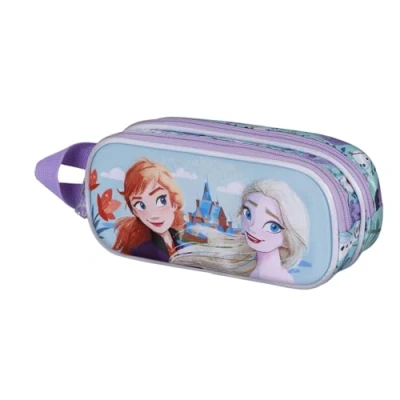 Image de Disney La Reine des Neiges 2 (Frozen 2) Spring Trousse 3D Double, Bleu, 22 x 10 cm