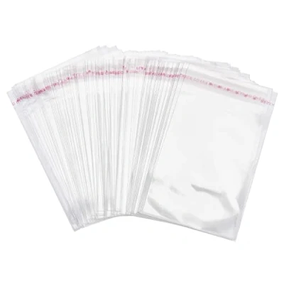 Image de nbeads Lot de 1000 Sacs en Plastique Transparent Grip Peel et Joint adhésif d&#039;emballage Solide OPP sachets cellophane 100 x 60 mm
