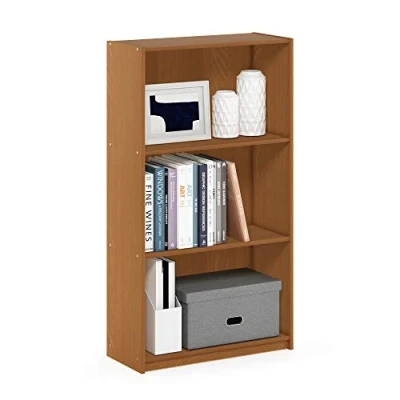 Image de Furinno Basic Bibliothèques, 99736Lc, Cerisier, Taille Unique, Bois, Cerise Clair, One Size