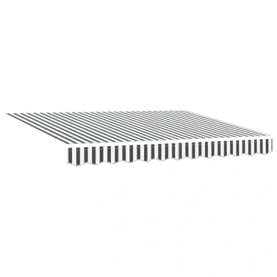 Image de vidaXL Tissu de Remplacement pour auvent Cadre 3,5x2 m Anthracite et Blanc