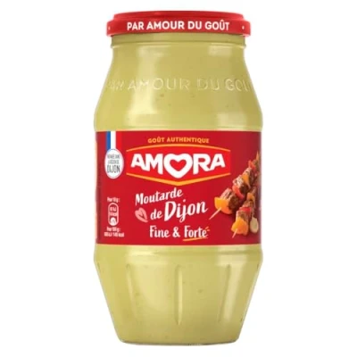 Image de AMORA Moutarde de Dijon Fine et Forte goût incomparable authentique 430g