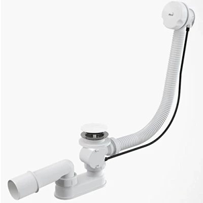 Image de bonde de baignoire Longueur : 800 mm Machine automatique Avec bouchon Bowden Grand Blanc