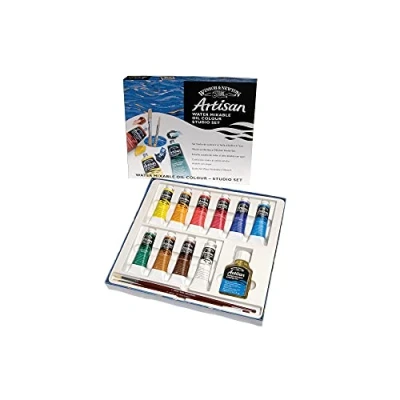 Image de Winsor &amp; Newton Artisan Huile Set 37mlx10 + Lin 75 ml 2 Pinceaux ROW