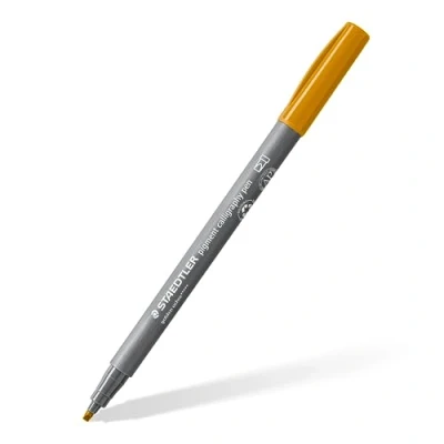 Image de STAEDTLER Pigment Art calligraphy 375 Feutre pointe calligraphie 2 mm ocre doré 16