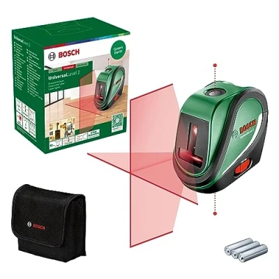 Image de Bosch laser lignes UniversalLevel 2 (croix avec point d&#039;aplomb intégré pour un alignement précis et transfert d&#039;application facile, dans boîte carton)
