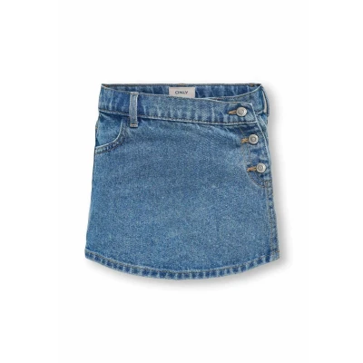 Image de ONLY Girls Jupe portefeuille pour enfants, Taille: 7a, Medium blue denim