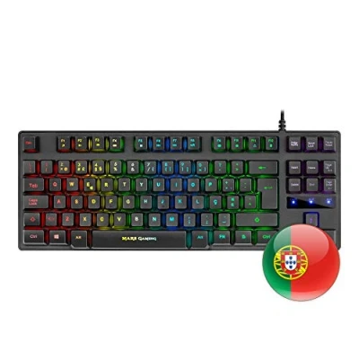 Image de Mars Gaming MKTKLPT, Clavier H Mech, Éclairage RGB 8 effets, Antighosting, Langue Portugaise