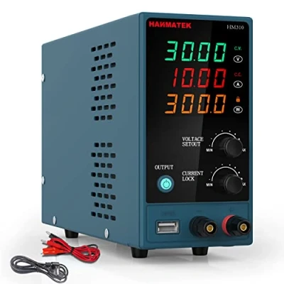 Image de alimentation de laboratoire,HANMATEK HM310 0 30V / 10A, contrôlable, laboratoire DC avec affichage LED à 4 chiffres, découpage stabilisée