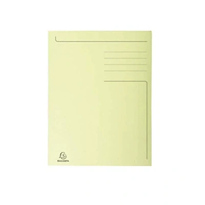 Image de Exacompta Réf. 448005E Paquet de 50 chemises rigides imprimées avec 3 rabats Forever® 280 g/m² chemise 100% recyclée et certifiée Ange Bleu dim 24 x 32 cm pour format A4 couleur Jaune