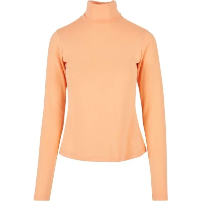 Image de Urban Classics Turtleneck Longsleeve Tshirt à manches longues, Femme, Taille: Large, Papaya