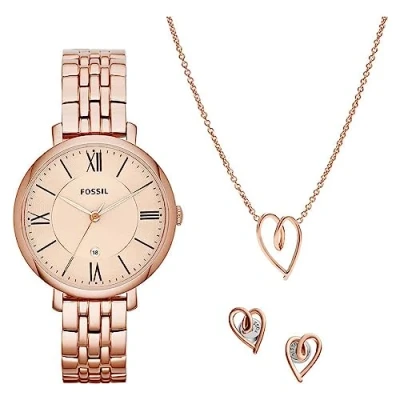 Image de Fossil Jacqueline HAND DATE Montre Rose goldcoloured, Femme, Taille: One Size, gold coloured