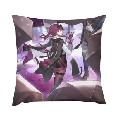 Image de PLAYDOM Honkai:Star Rail Kafka JingYuan DanHeng March 7th Himeko Bronya Rand,18 * 18 inch Accueil Canapé lit Coussin Décoration (Kafka)