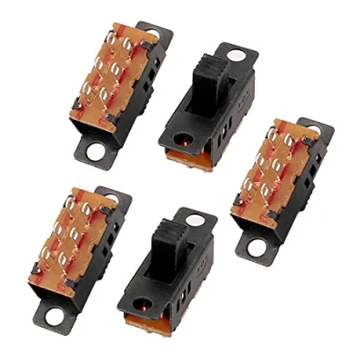 Image de sourcing map 5pcs 3 position 6p DPDT micro interrupteur miniature carte PCB bascule