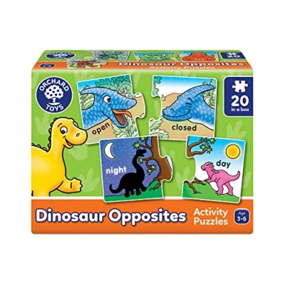 Image de Orchard Toys Dinosaur Opposites Activity Puzzles, Helps to Teach Opposites, 20 Puzzles in a Box, 2 Piece For Kids Age 3 6