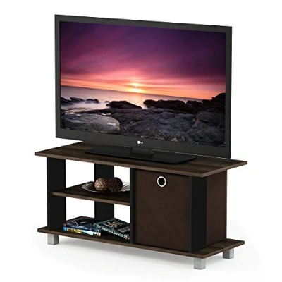 Image de Furinno Simplistic Centre de Divertissement TV avec Tiroirs à Bacs, Noyer Columbia/Brun Foncé