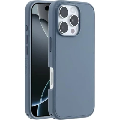 Image de OtterBox Coque Symmetry Series MagSafe pour iPhone 16 Pro, Antichoc, résistante aux Chutes, de Protection Fine, supporte 3X Plus Chutes Que la Norme Militaire, Bleu