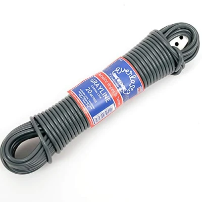 Image de EVERLASTO Corde à Linge en PVC « Grayline » de 4,8 mm d&#039;épaisseur Différentes Longueurs (30 m)