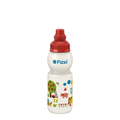 Image de Fizzii Gourde pour enfants et loisirs 330 ml Anti fuite Sans polluants Passe au lave vaisselle Motif ferme byGraziela